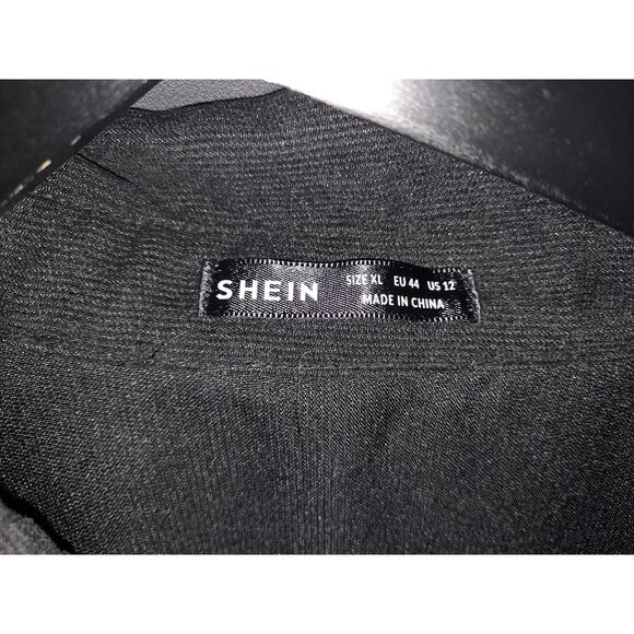 Shein Black Button Up‎ Long Sleeve Shirt Size XL - Picture 3 of 6